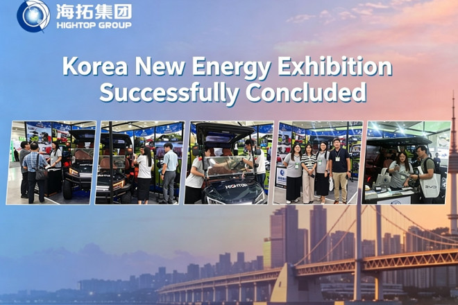 عربة غولف كهربائية Hightop MTGF-A2+2 معروضة في جناح A831 في معرض EV TREND KOREA 2026 في سيول