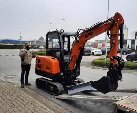 Excavadora hidráulica Hightop en Hamburgo, Alemania.