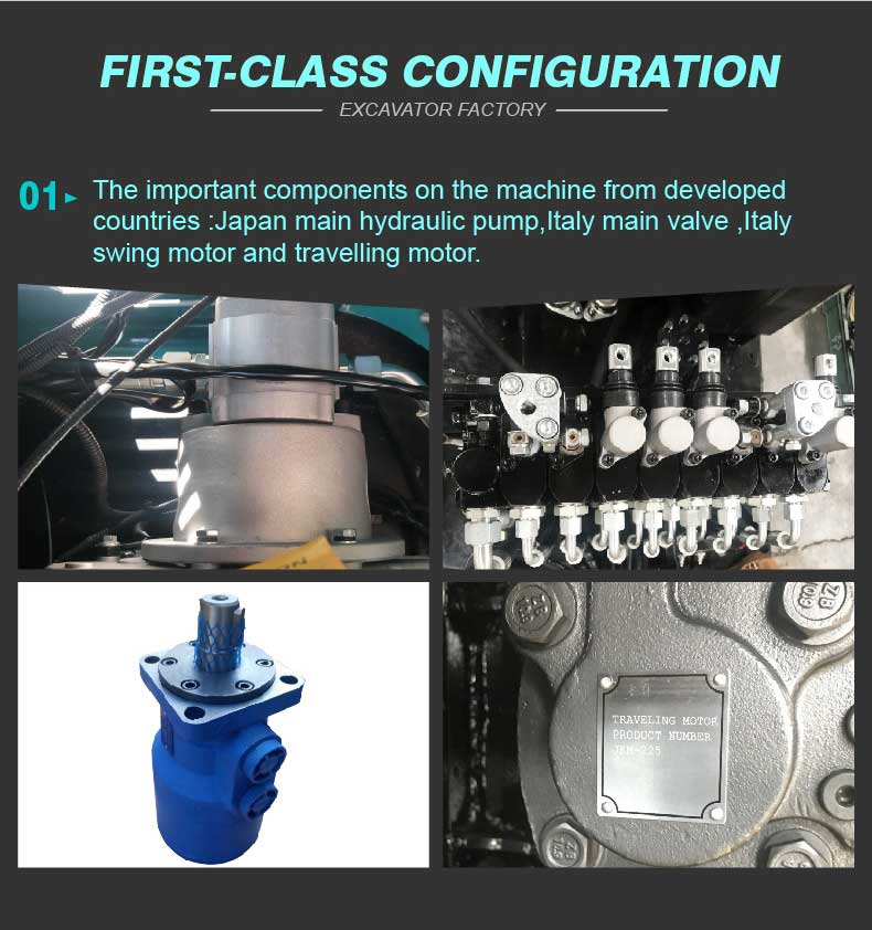 Mini-excavatrice sur chenilles 1T Mini-excavatrice sur chenilles 1T