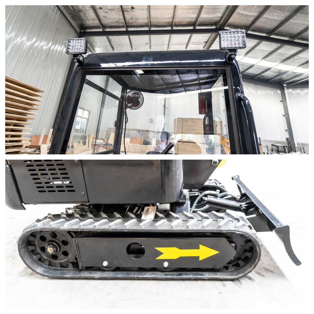 Miniexcavadora HT10 de 1 tonelada con cabina