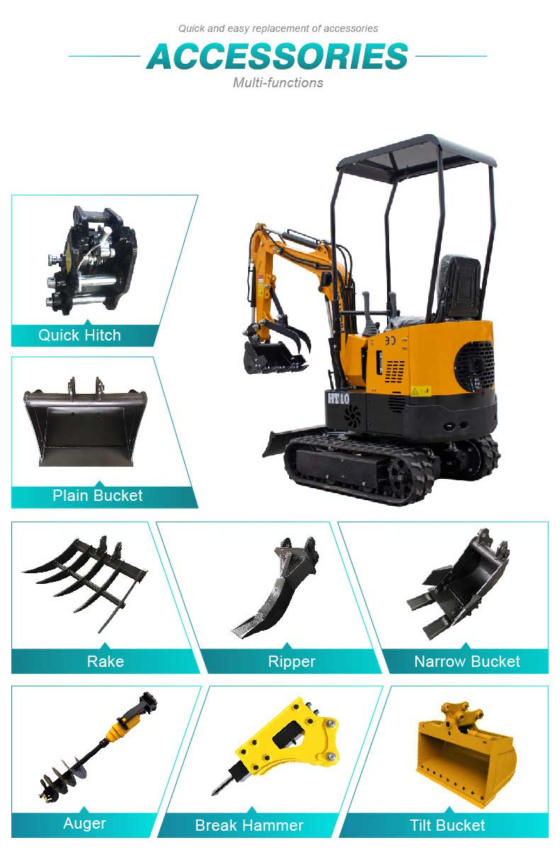 Mini-excavatrice sur chenilles 1T Mini-excavatrice sur chenilles 1T