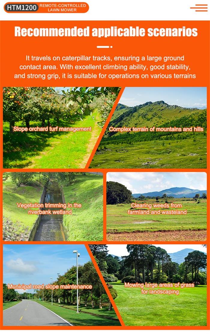 HTM1200 intelligens távirányítású fűnyíró