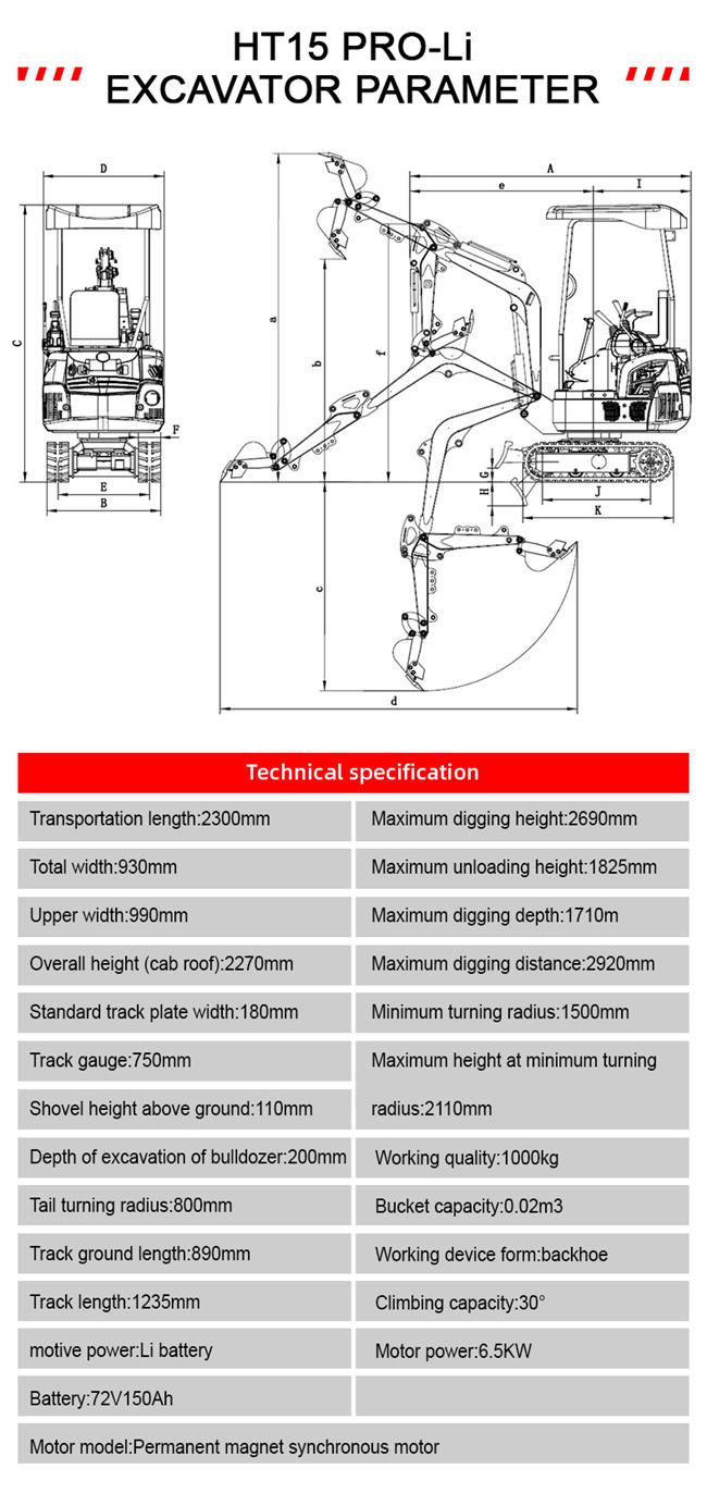 HT15Pro Minigrävmaskin