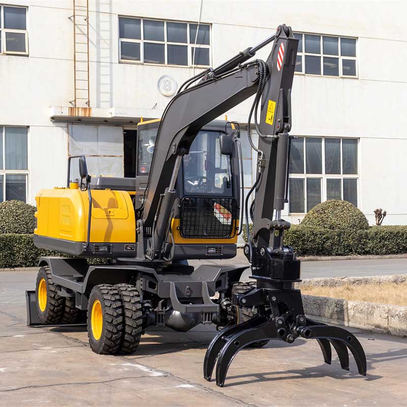 8000KG 휠 굴삭기