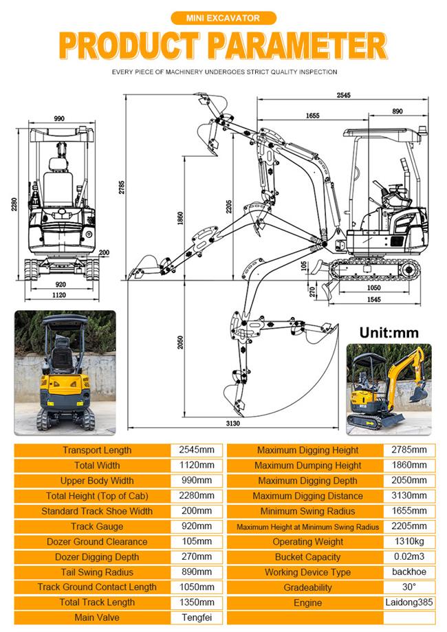 Μίνι εκσκαφέας HT18L