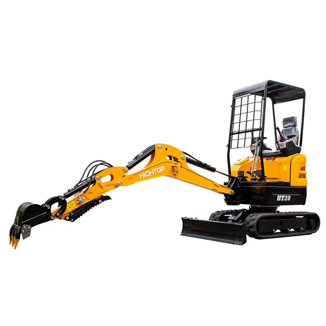 Magasított HT-20U mini kotrógép oldalsó része