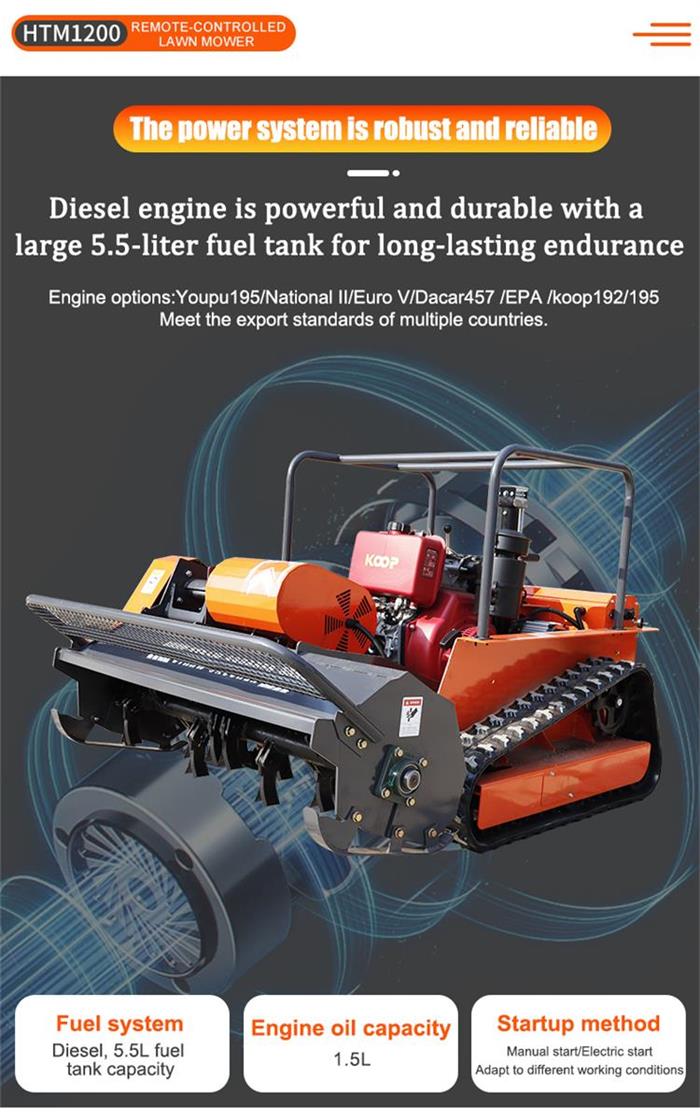 HTM1200 intelligens távirányítású fűnyíró