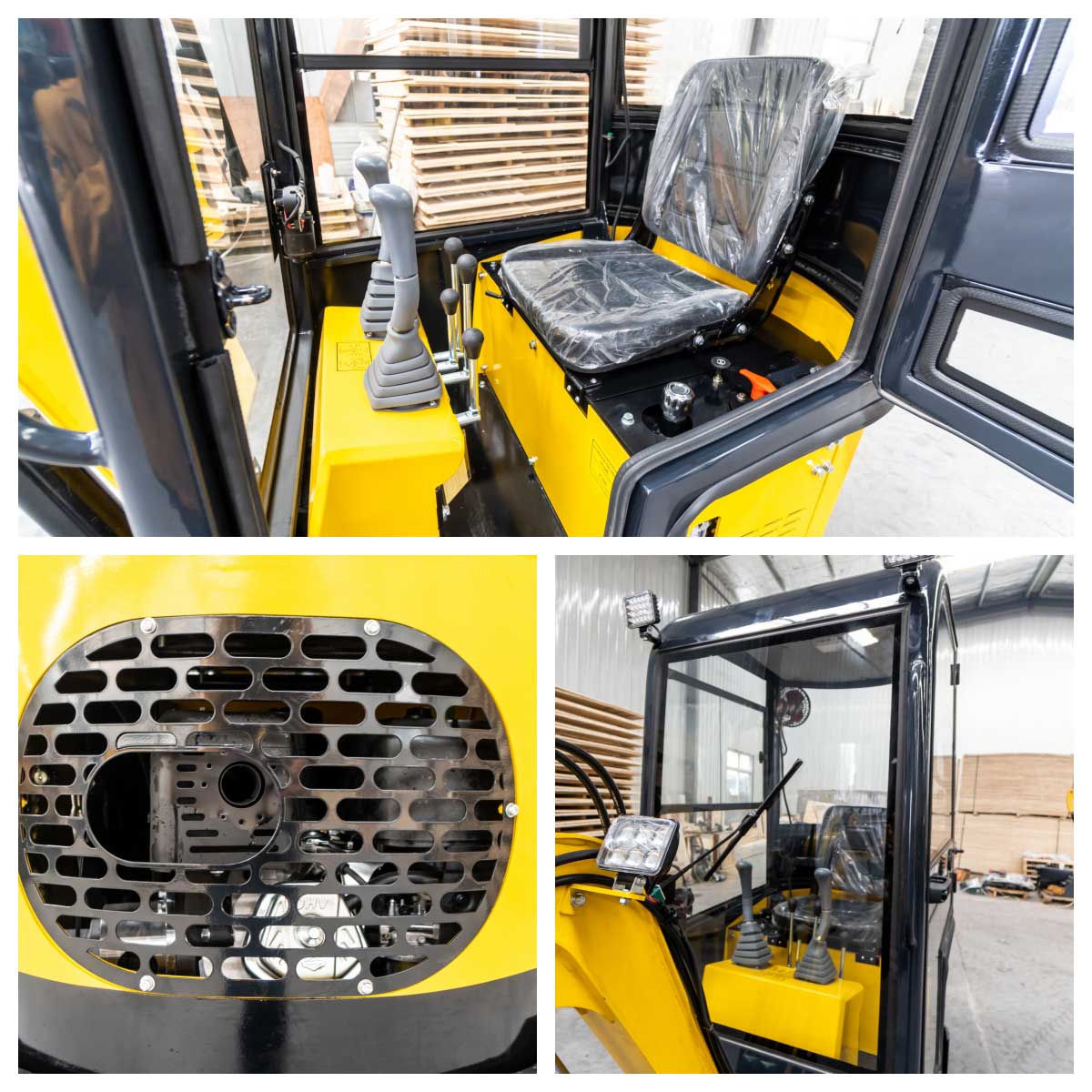 Miniexcavadora HT10 de 1 tonelada con cabina